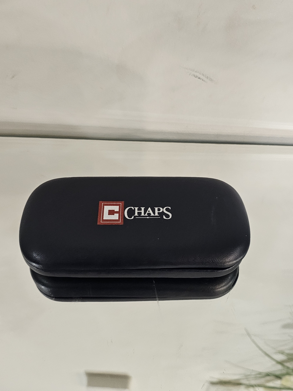 Chaps Black Glasses / Accessory Case with Red Logo